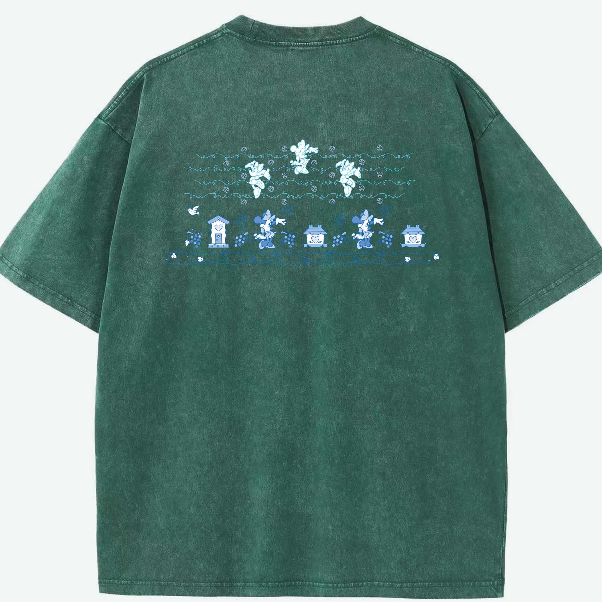 （画像用） ミッキーマウス Mickey Mouse 綿100% ヴィンテージ風 半袖Tシャツ（背面プリント）